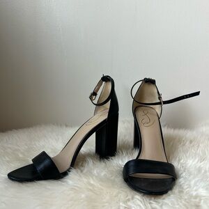 Sam Edelman Black Ankle Strap Heels